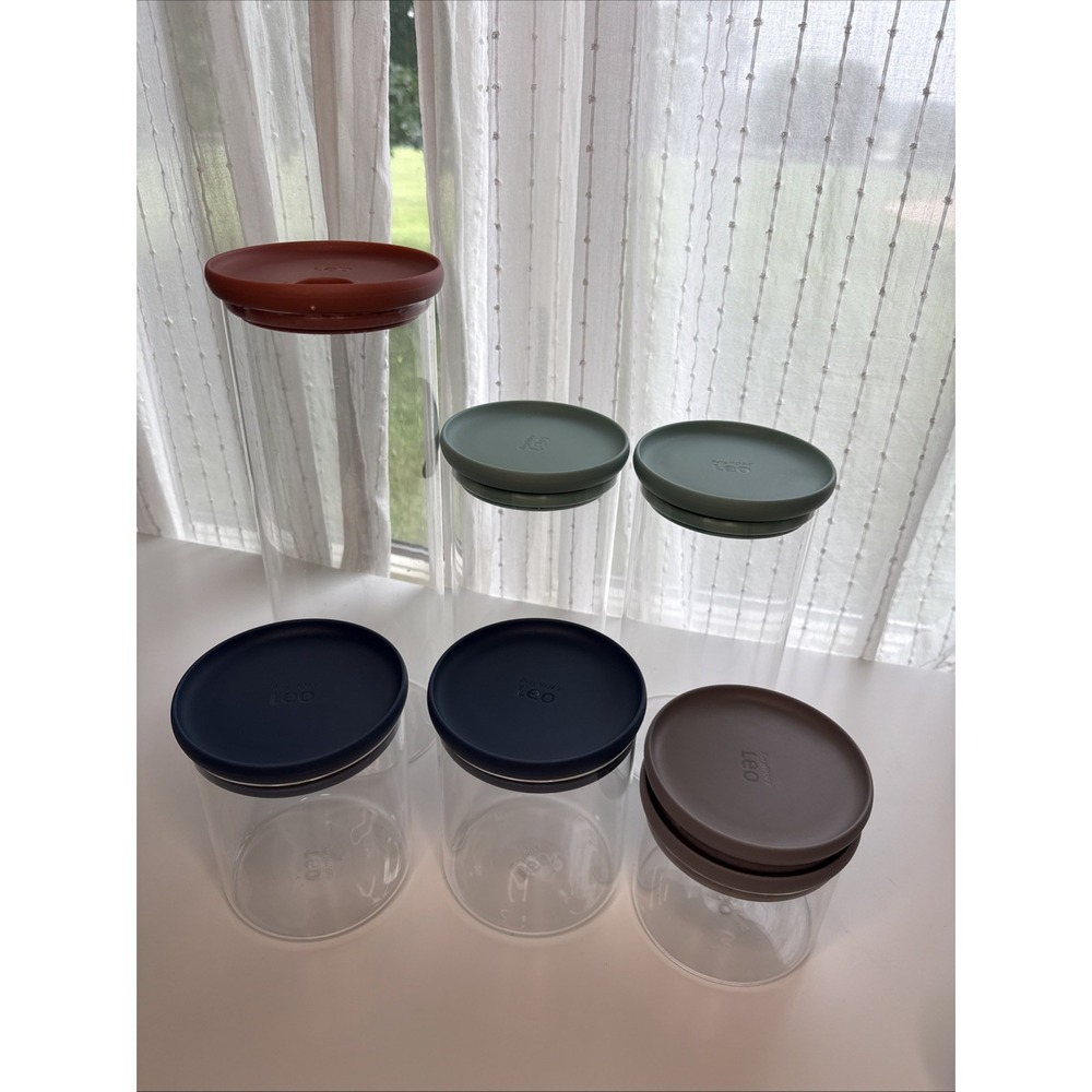 BergHOFF Leo Borosilicate Glass Airtight Container Set Stackable